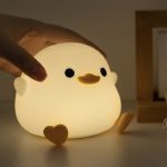 Cute Duck Night Lamp Cartoon Silicone Usb Rechargeable Sleeping Light Touch Sensor Timing Bedroom Bedside For Kid Gift Children - Image 4