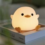 Cute Duck Night Lamp Cartoon Silicone Usb Rechargeable Sleeping Light Touch Sensor Timing Bedroom Bedside For Kid Gift Children - Image 9