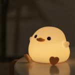 Cute Duck Night Lamp Cartoon Silicone Usb Rechargeable Sleeping Light Touch Sensor Timing Bedroom Bedside For Kid Gift Children - Image 3