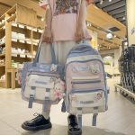 Children's schoolbag handbag girls elementary school students junior high school students high school girls two-piece backpack college students backpack - Image 4