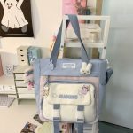 Children's schoolbag handbag girls elementary school students junior high school students high school girls two-piece backpack college students backpack - Image 15