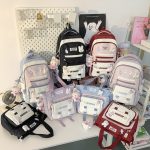 Children's schoolbag handbag girls elementary school students junior high school students high school girls two-piece backpack college students backpack - Image 17