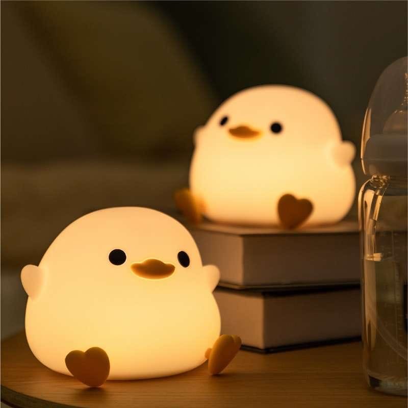 cd2aa0a2-a054-4872-8496-e9f7a275fa10 Cute Duck Night Lamp Cartoon Silicone Usb Rechargeable Sleeping Light Touch Sensor Timing Bedroom Bedside For Kid Gift Children - Image 1