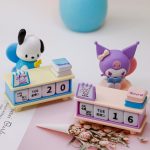Cartoon Sanrios Family Desk Calendar Ornaments Kuromi Office Desktop Decoration Girl&children Exquisite Anime Peripheral Gift