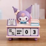 Cartoon Sanrios Family Desk Calendar Ornaments Kuromi Office Desktop Decoration Girl&children Exquisite Anime Peripheral Gift - Image 2