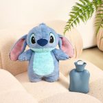 Kawaii Disney Winter Large Plush Hot Water Bottle Cartoon Anime Lilo & Stitch Women's Home Water Filling Hand Warmer Kids Gifts