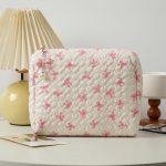 Trendy Cute Zipper Travel Cosmetic Bag With Bow-Knot Portable Cosmetic Pouch Makeup Organizer Toiletry Case For Women And Girls - Image 3