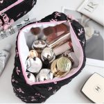 Trendy Cute Zipper Travel Cosmetic Bag With Bow-Knot Portable Cosmetic Pouch Makeup Organizer Toiletry Case For Women And Girls - Image 12