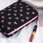 Trendy Cute Zipper Travel Cosmetic Bag With Bow-Knot Portable Cosmetic Pouch Makeup Organizer Toiletry Case For Women And Girls - Image 10