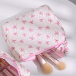 Trendy Cute Zipper Travel Cosmetic Bag With Bow-Knot Portable Cosmetic Pouch Makeup Organizer Toiletry Case For Women And Girls - Image 8