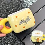 Cartoon Yogurt Mug High Appearance Level Straw Cup Dormitory High Temperature Resistance Coffee Mugs Cute Creative Ceramic Cup - Image 6