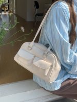 Korean PU Y2k Bagsfashion Designer Leather Women's Shoulder Bag 2025 Bolsos De Mujer Retro Crossbody Bag Pillow Bowling Handbag - Image 4