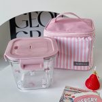 Bolimei high borosilicate glass measuring jar pot girl heart rabbit scale measuring cup baking jar tropical resistant lid