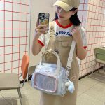 HAEX Kawaii Women Ita Bags 2024 New Fashion Casual Nylon Patchwork Crossbody Shoulder Bags Daily Students DIY Badge Backpacks - Image 13