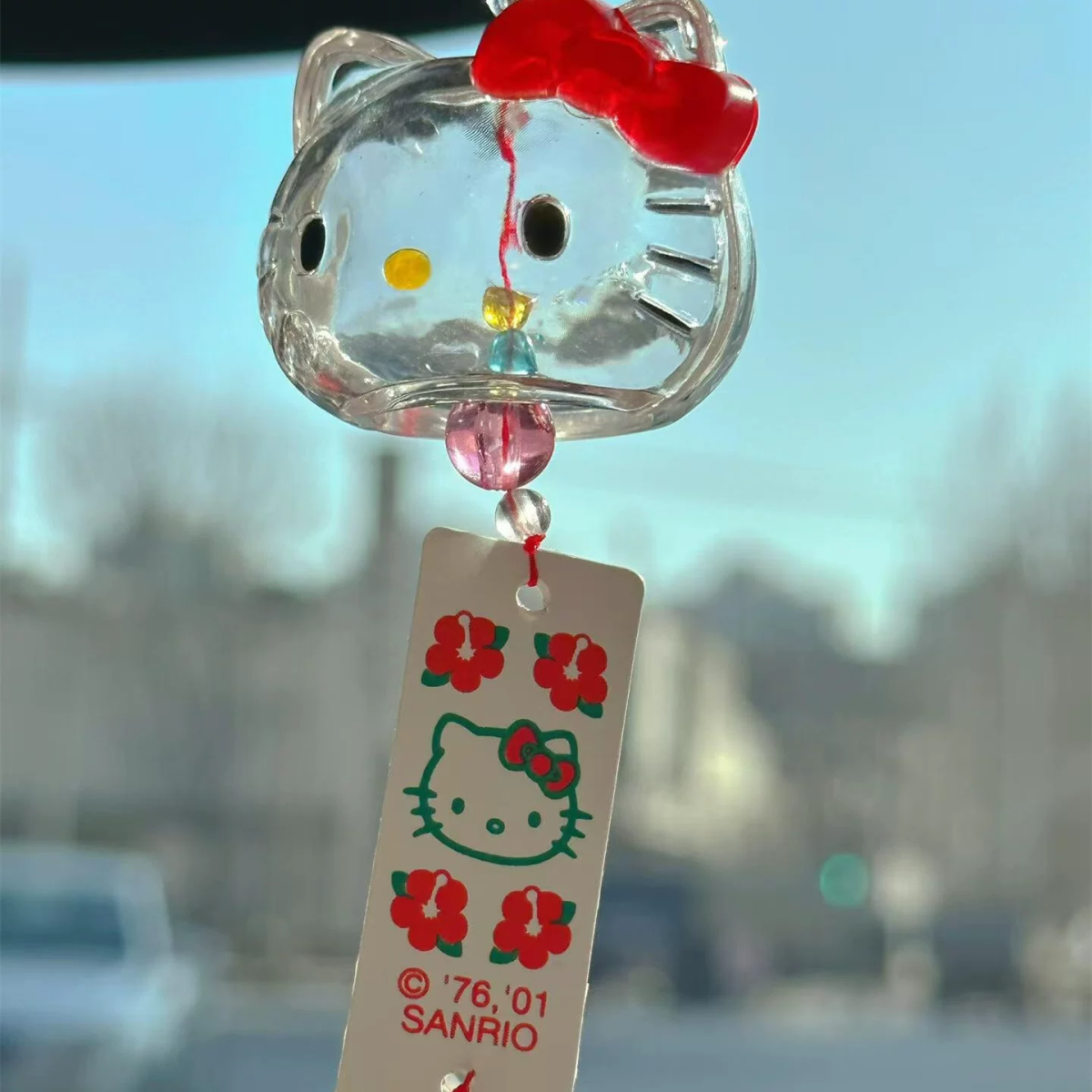 Hello Kitty Wind Chime Japanese Style Glass Garden Hanging Outdoor Decoration Pendant Wind Chime Ornament Home Decoration Gift - Image 2