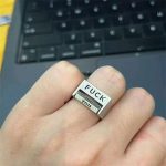 Funny Rotatable Love Ring Fidget Adjustable Mood Ring Silver Fidget Ring for Men Women - Image 2