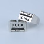 Funny Rotatable Love Ring Fidget Adjustable Mood Ring Silver Fidget Ring for Men Women