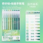 Aesthetic Languo Morandi Gel Pen Set -9 Colors | 0.5mm Soft Ink Pens for Art, Journaling, Notes & School Use - Image 2