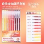 Aesthetic Languo Morandi Gel Pen Set -9 Colors | 0.5mm Soft Ink Pens for Art, Journaling, Notes & School Use - Image 4