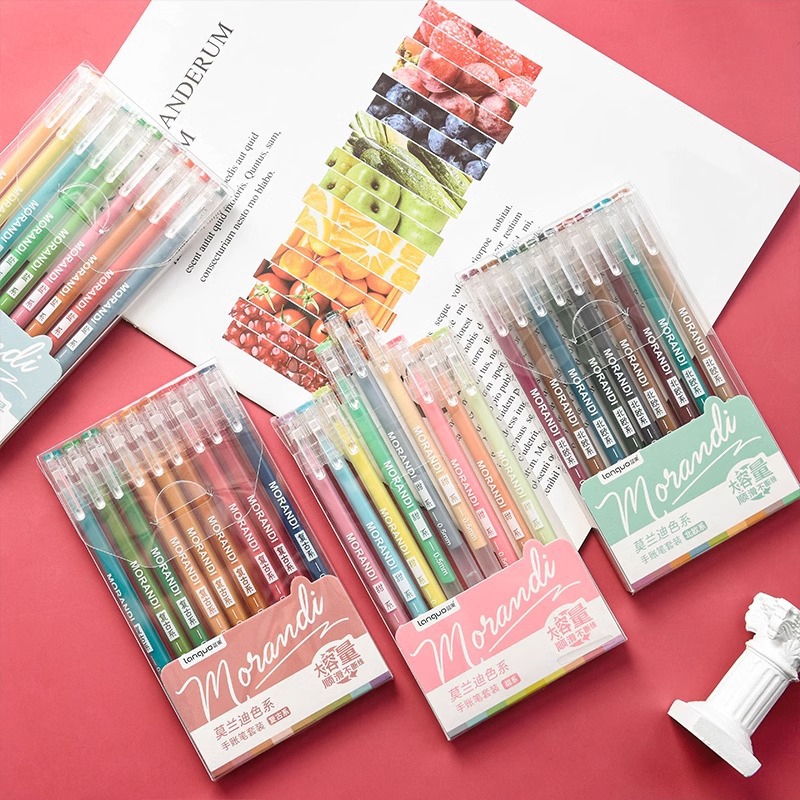 1750522991035 Aesthetic Languo Morandi Gel Pen Set -9 Colors | 0.5mm Soft Ink Pens for Art, Journaling, Notes & School Use - Image 1