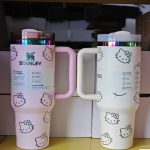 Hello Kitty co-branded large capacity stainless steel straw cup thermos cup car office fitness high value cup Drinks Coke Coffee Mug Gifts - Image 5
