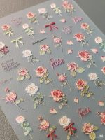 Red Note Hot Fashion Ins Retro Rose Sticker High Aesthetic Scrapbooking Sticker for Nail Phone Case DIY Hand-account - Image 2