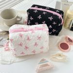"Ribbon Whisper" Cosmetic & Accessory Pouch