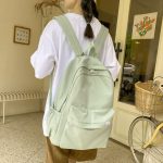 New Waterproof Nylon Women Backpack Female Travel Bag Backpacks Schoolbag for Teenage Girls Solid Color Bookbag Mochila Bookbag - Image 5