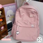 New Waterproof Nylon Women Backpack Female Travel Bag Backpacks Schoolbag for Teenage Girls Solid Color Bookbag Mochila Bookbag - Image 7