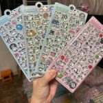 Japanese Anime Cute Panda Cartoon Drop 3D Resin Relief Stickers Journaling DIY Diary Stationery Sticker Decor School Supplies